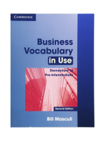 Business Vocabulary in Use Elementary to Pre-Intermediate with Answers