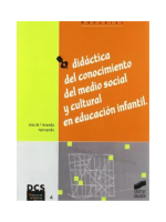 Didáctica del conocimiento del medio social y cultural en Educación Infantil