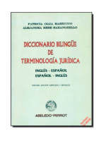 Diccionario Bilingüe de Terminología Jurídica: Inglés-Español / Español-Inglés