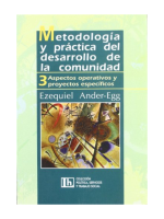 Metodología y práctica del desarrollo de la comunidad